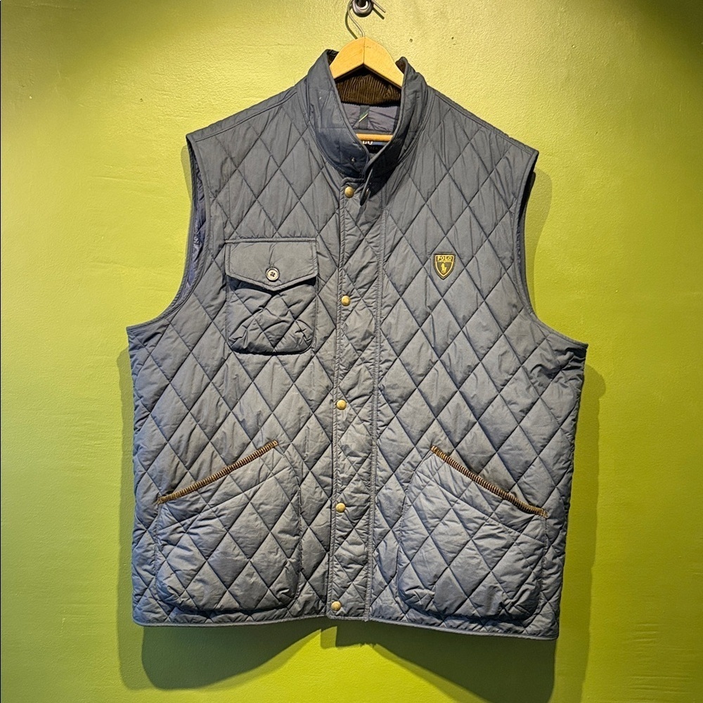 Polo by Ralph Lauren Men's Quilted Gray Vest - 2XB